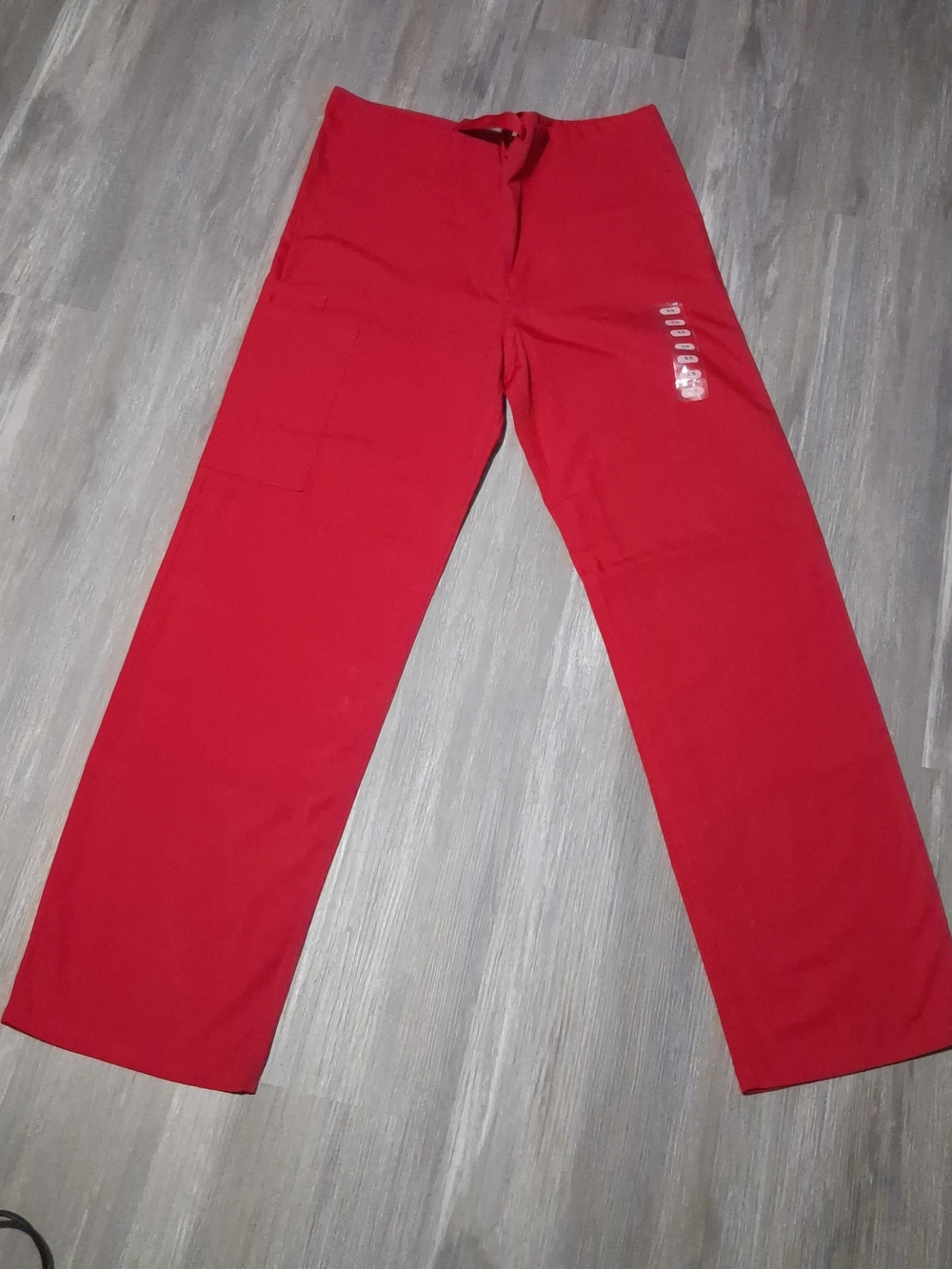 Cherokee Straight Leg Medical Scrub Pants in Bright Red